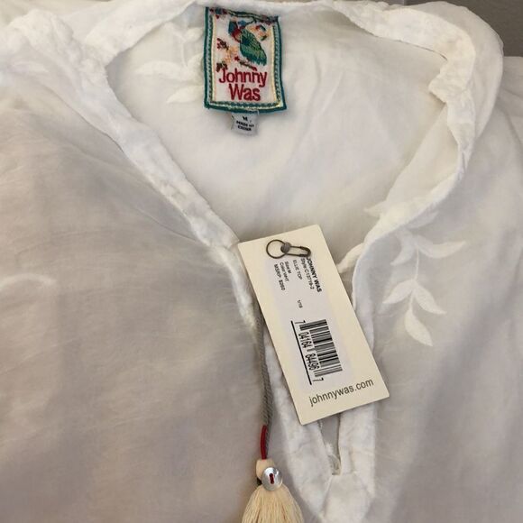 JOHNNY WAS ELLIE TOP WHITE MED NWT SOLD OUT ON JW SITE! - Picture 6 of 6